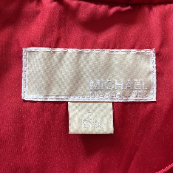 MK Michael Kors Women Red Vest Hoodie Front Zip XS - Picture 4 of 11
